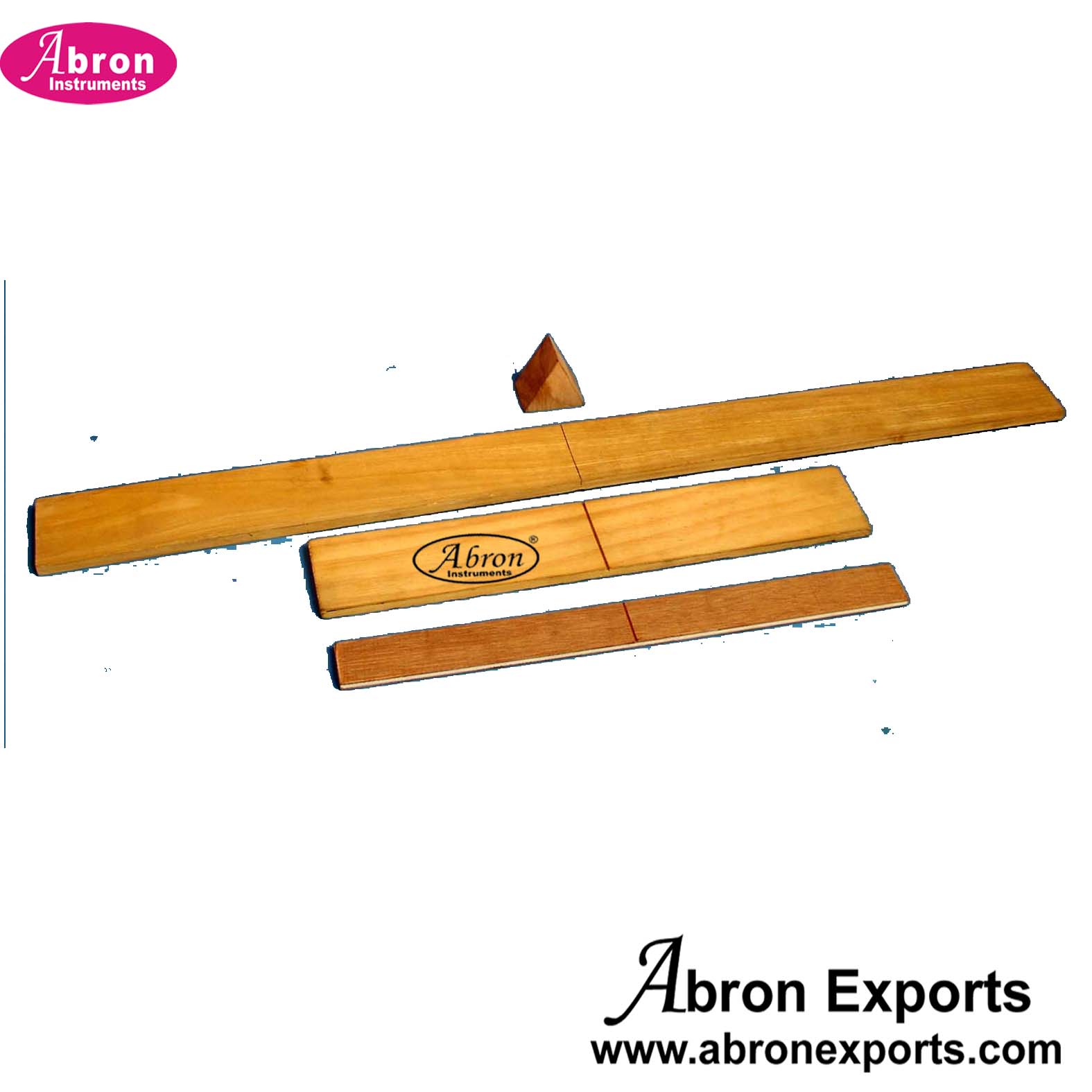  Beam Balance Falcrum Triangular Plank 30cm 12 Inch Wooden Lever Study Abron AP-653D-EP-101